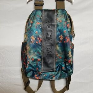 Floral Men's Backpack - Blue and Green